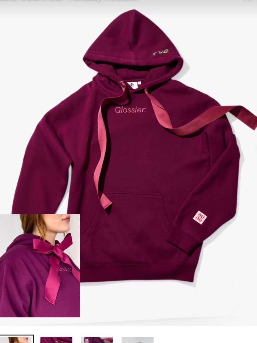 Glossier Limited Edition Holiday Hoodie
